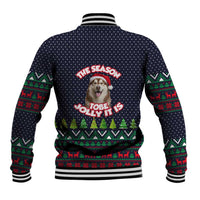 The Season To Be Jolly Siberian Husky Xmas Ball Christmas Baseball Jacket Xmas Holiday Patterns - Wonder Print Shop