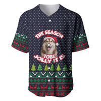 The Season To Be Jolly Siberian Husky Xmas Ball Christmas Baseball Jersey Xmas Holiday Patterns - Wonder Print Shop