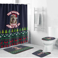 The Season To Be Jolly Siberian Husky Xmas Ball Christmas Bathroom Set Xmas Holiday Patterns - Wonder Print Shop