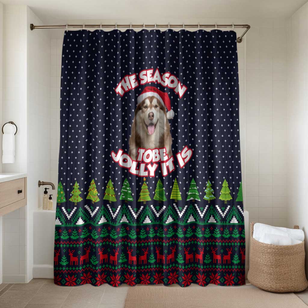 The Season To Be Jolly Siberian Husky Xmas Ball Christmas Bathroom Set Xmas Holiday Patterns - Wonder Print Shop