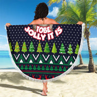 The Season To Be Jolly Siberian Husky Xmas Ball Christmas Beach Blanket Xmas Holiday Patterns - Wonder Print Shop