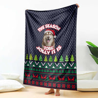 The Season To Be Jolly Siberian Husky Xmas Ball Christmas Blanket Xmas Holiday Patterns - Wonder Print Shop