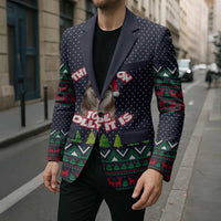 The Season To Be Jolly Siberian Husky Xmas Ball Christmas Blazer Xmas Holiday Patterns - Wonder Print Shop