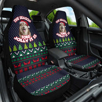 The Season To Be Jolly Siberian Husky Xmas Ball Christmas Car Seat Cover Xmas Holiday Patterns - Wonder Print Shop