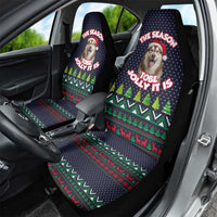 The Season To Be Jolly Siberian Husky Xmas Ball Christmas Car Seat Cover Xmas Holiday Patterns - Wonder Print Shop