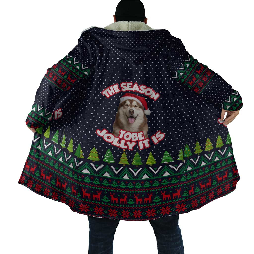 The Season To Be Jolly Siberian Husky Xmas Ball Christmas Cloak Xmas Holiday Patterns - Wonder Print Shop