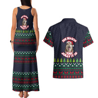 The Season To Be Jolly Siberian Husky Xmas Ball Christmas Couples Matching Tank Maxi Dress and Hawaiian Shirt Xmas Holiday Patterns - Wonder Print Shop
