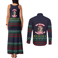 The Season To Be Jolly Siberian Husky Xmas Ball Christmas Couples Matching Tank Maxi Dress and Long Sleeve Button Shirt Xmas Holiday Patterns - Wonder Print Shop