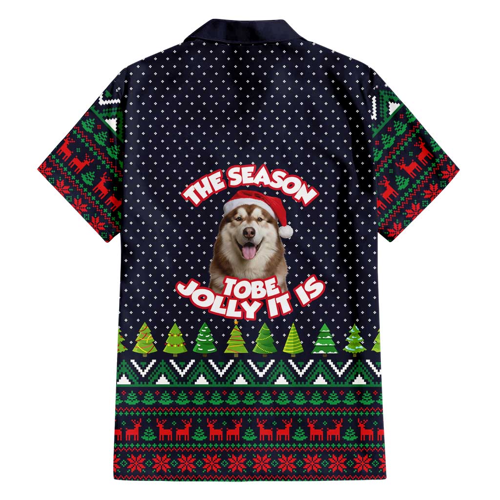 The Season To Be Jolly Siberian Husky Xmas Ball Christmas Family Matching Mermaid Dress and Hawaiian Shirt Xmas Holiday Patterns - Wonder Print Shop