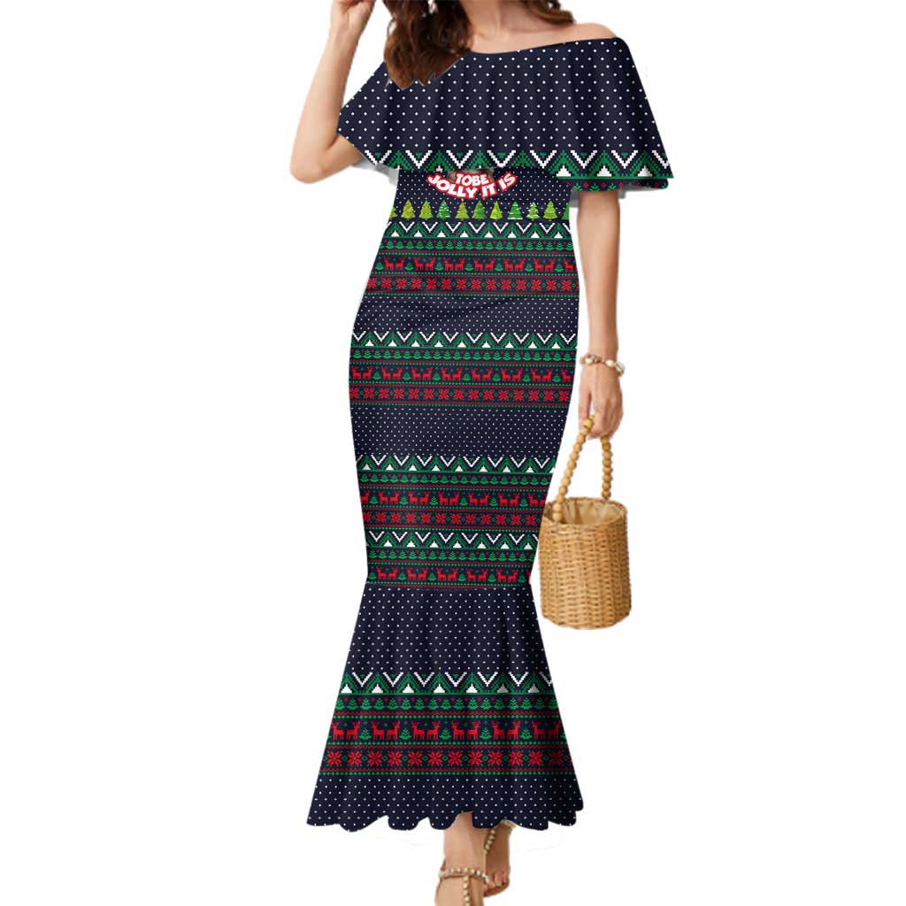 The Season To Be Jolly Siberian Husky Xmas Ball Christmas Family Matching Mermaid Dress and Hawaiian Shirt Xmas Holiday Patterns - Wonder Print Shop