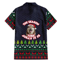 The Season To Be Jolly Siberian Husky Xmas Ball Christmas Family Matching Off Shoulder Short Dress and Hawaiian Shirt Xmas Holiday Patterns - Wonder Print Shop