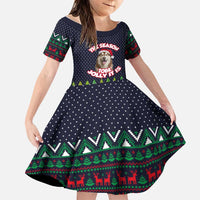 The Season To Be Jolly Siberian Husky Xmas Ball Christmas Family Matching Puletasi and Hawaiian Shirt Xmas Holiday Patterns - Wonder Print Shop