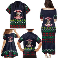 The Season To Be Jolly Siberian Husky Xmas Ball Christmas Family Matching Puletasi and Hawaiian Shirt Xmas Holiday Patterns - Wonder Print Shop