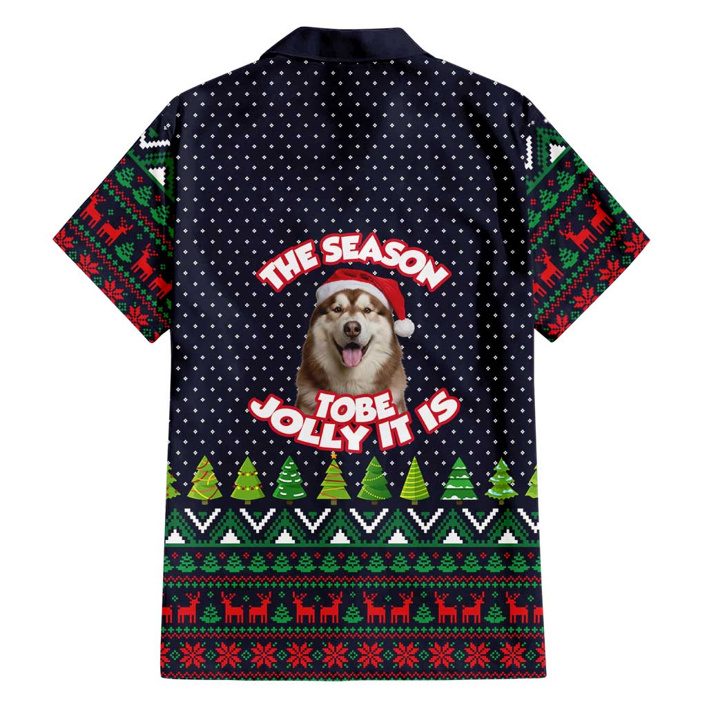 The Season To Be Jolly Siberian Husky Xmas Ball Christmas Family Matching Puletasi and Hawaiian Shirt Xmas Holiday Patterns - Wonder Print Shop