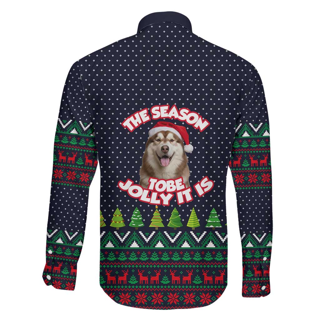 The Season To Be Jolly Siberian Husky Xmas Ball Christmas Family Matching Puletasi and Hawaiian Shirt Xmas Holiday Patterns - Wonder Print Shop