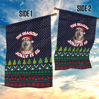 The Season To Be Jolly Siberian Husky Xmas Ball Christmas Garden Flag Xmas Holiday Patterns - Wonder Print Shop