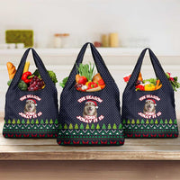 The Season To Be Jolly Siberian Husky Xmas Ball Christmas Grocery Bag Xmas Holiday Patterns - Wonder Print Shop