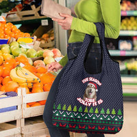 The Season To Be Jolly Siberian Husky Xmas Ball Christmas Grocery Bag Xmas Holiday Patterns - Wonder Print Shop