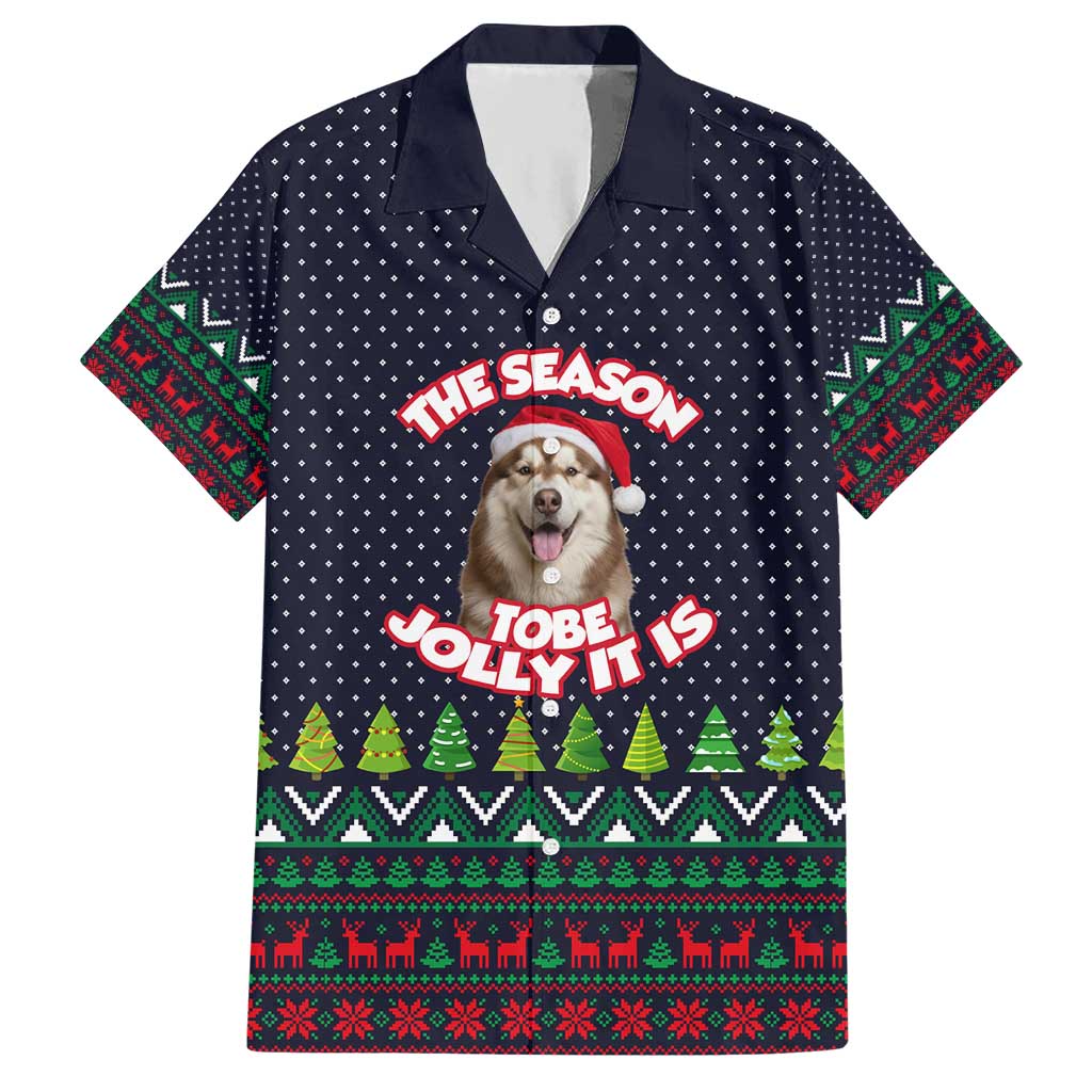 The Season To Be Jolly Siberian Husky Xmas Ball Christmas Hawaiian Shirt Xmas Holiday Patterns - Wonder Print Shop