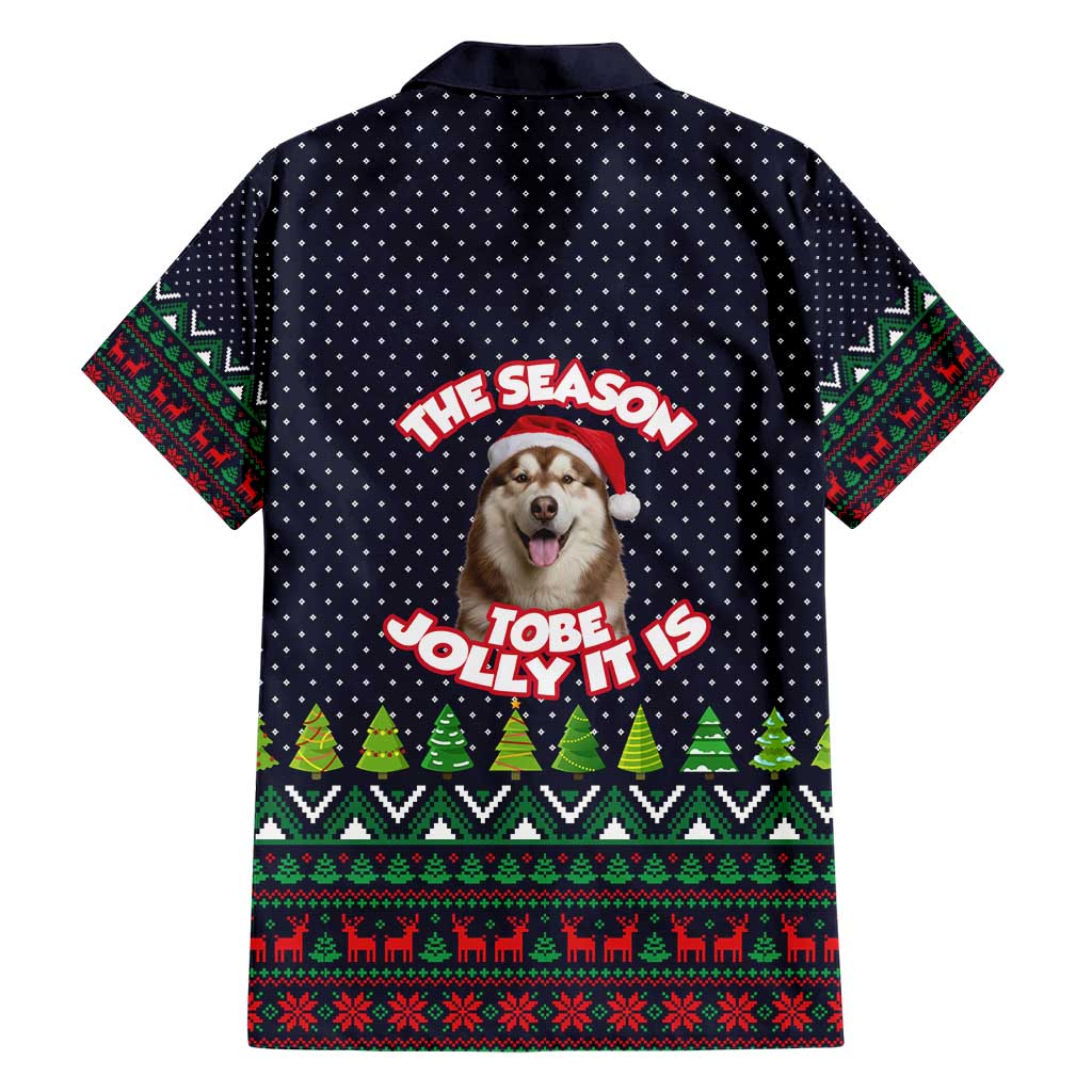 The Season To Be Jolly Siberian Husky Xmas Ball Christmas Hawaiian Shirt Xmas Holiday Patterns - Wonder Print Shop