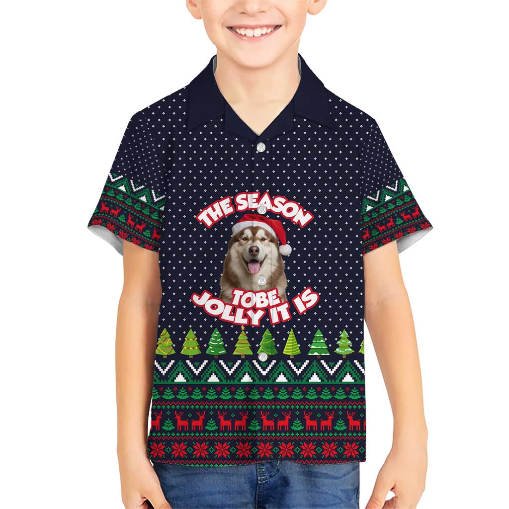 The Season To Be Jolly Siberian Husky Xmas Ball Christmas Hawaiian Shirt Xmas Holiday Patterns - Wonder Print Shop