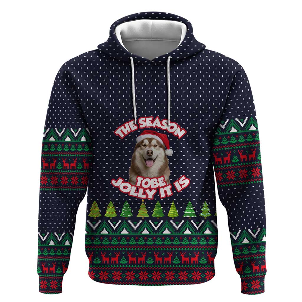 The Season To Be Jolly Siberian Husky Xmas Ball Christmas Hoodie Xmas Holiday Patterns - Wonder Print Shop
