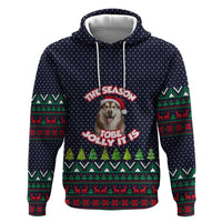 The Season To Be Jolly Siberian Husky Xmas Ball Christmas Hoodie Xmas Holiday Patterns - Wonder Print Shop