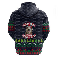 The Season To Be Jolly Siberian Husky Xmas Ball Christmas Hoodie Xmas Holiday Patterns - Wonder Print Shop
