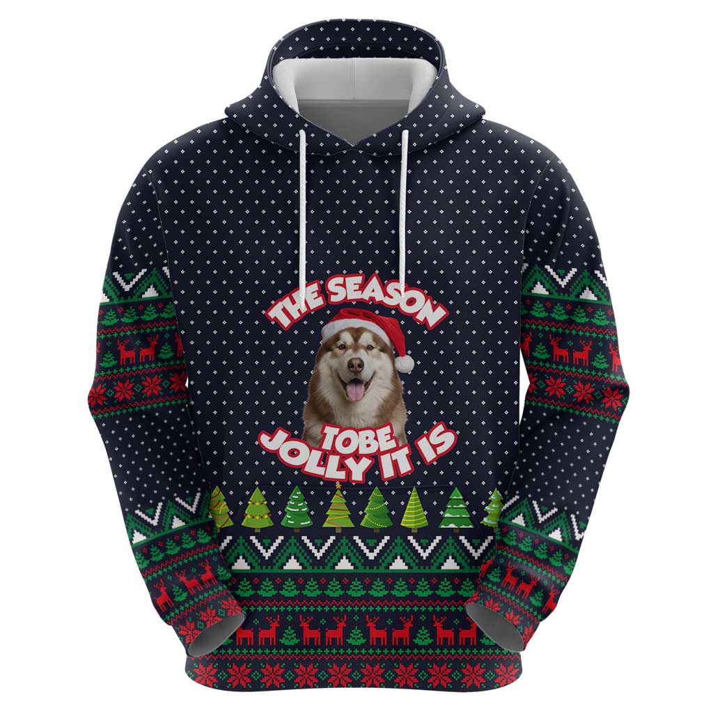 The Season To Be Jolly Siberian Husky Xmas Ball Christmas Hoodie Xmas Holiday Patterns - Wonder Print Shop