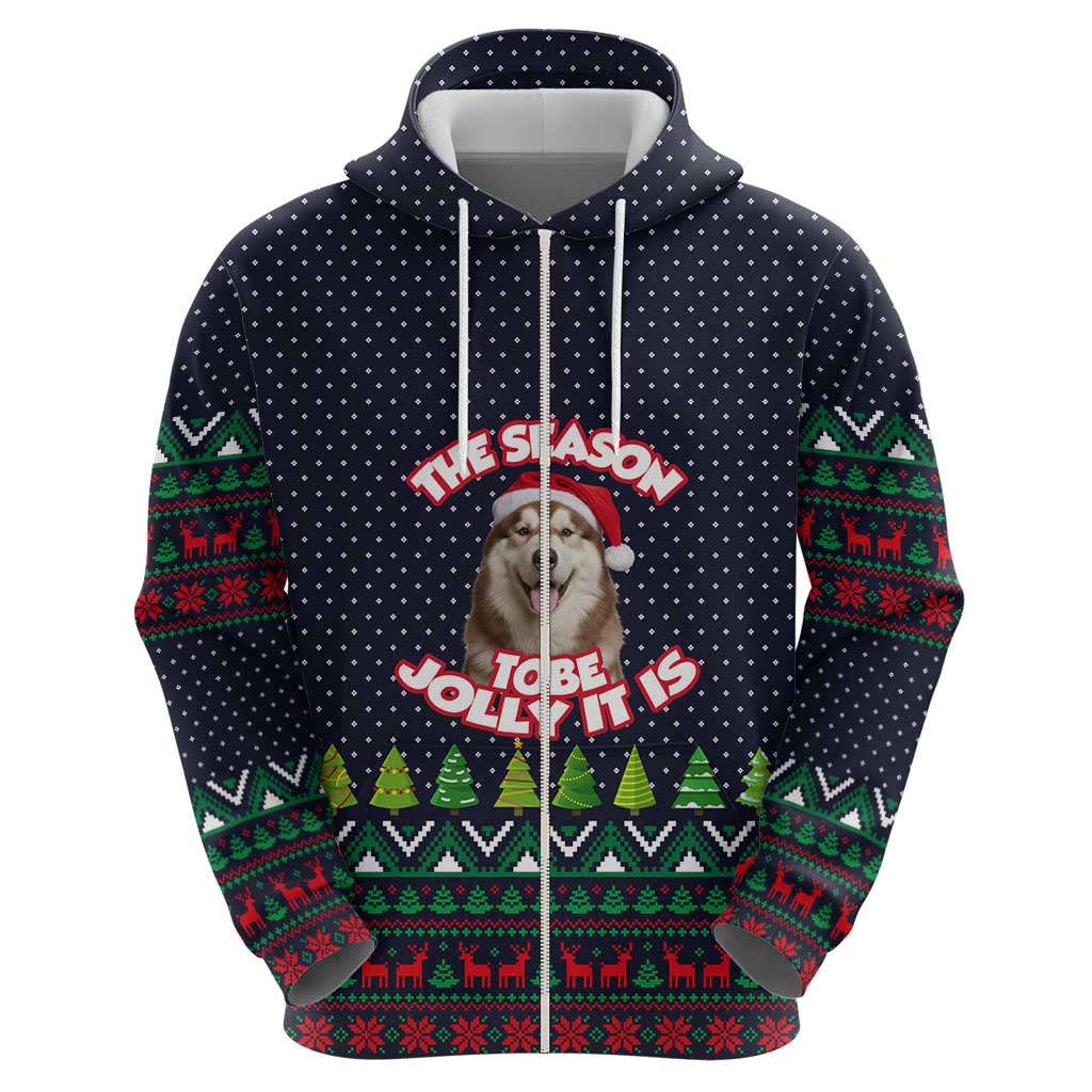 The Season To Be Jolly Siberian Husky Xmas Ball Christmas Hoodie Xmas Holiday Patterns - Wonder Print Shop