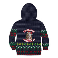 The Season To Be Jolly Siberian Husky Xmas Ball Christmas Kid Hoodie Xmas Holiday Patterns - Wonder Print Shop