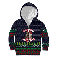 The Season To Be Jolly Siberian Husky Xmas Ball Christmas Kid Hoodie Xmas Holiday Patterns - Wonder Print Shop