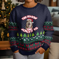 The Season To Be Jolly Siberian Husky Xmas Ball Christmas Kid Ugly Christmas Sweater Xmas Holiday Patterns - Wonder Print Shop
