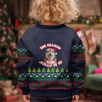 The Season To Be Jolly Siberian Husky Xmas Ball Christmas Kid Ugly Christmas Sweater Xmas Holiday Patterns - Wonder Print Shop