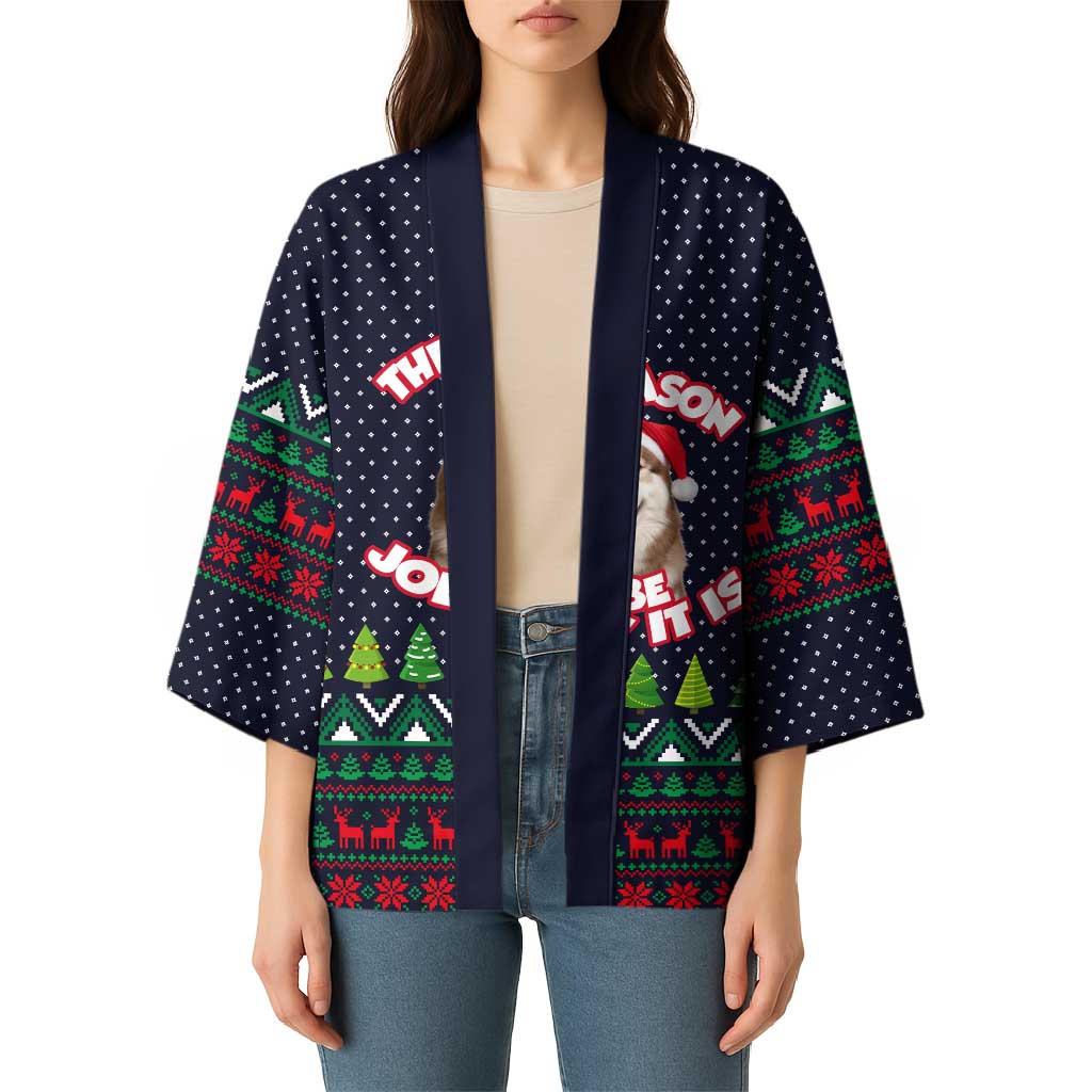 The Season To Be Jolly Siberian Husky Xmas Ball Christmas Kimono Xmas Holiday Patterns - Wonder Print Shop