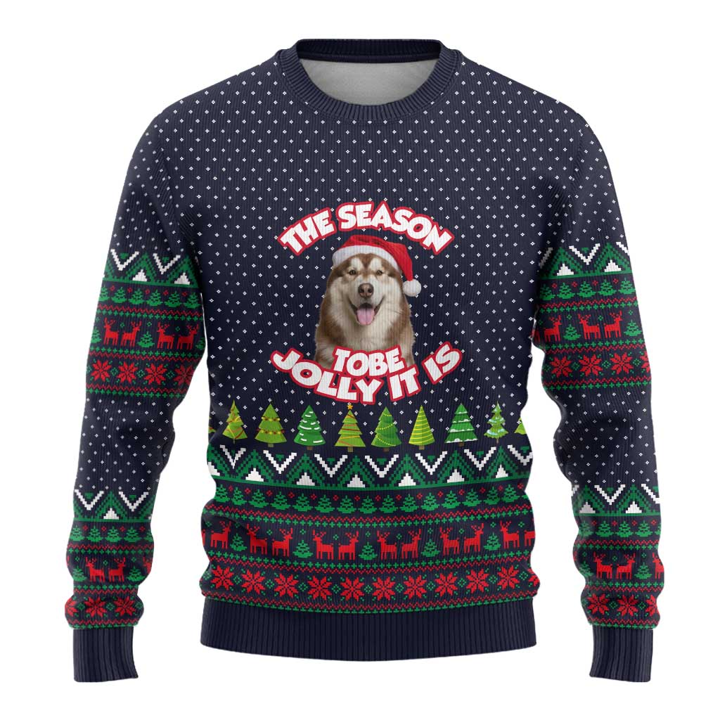 The Season To Be Jolly Siberian Husky Xmas Ball Christmas Ugly Christmas Sweater Xmas Holiday Patterns - Wonder Print Shop