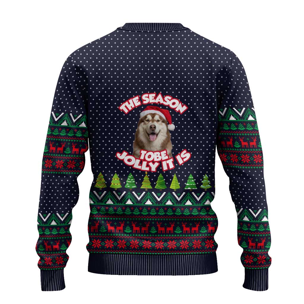 The Season To Be Jolly Siberian Husky Xmas Ball Christmas Ugly Christmas Sweater Xmas Holiday Patterns - Wonder Print Shop