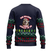 The Season To Be Jolly Siberian Husky Xmas Ball Christmas Ugly Christmas Sweater Xmas Holiday Patterns - Wonder Print Shop