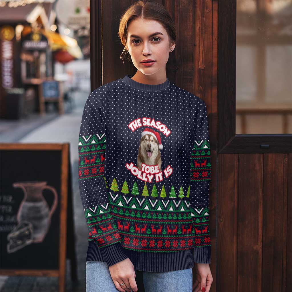 The Season To Be Jolly Siberian Husky Xmas Ball Christmas Ugly Christmas Sweater Xmas Holiday Patterns - Wonder Print Shop