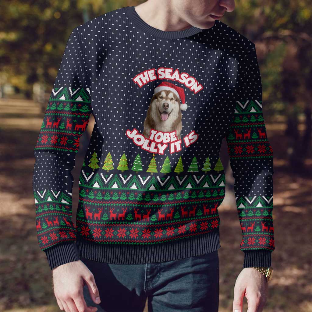 The Season To Be Jolly Siberian Husky Xmas Ball Christmas Ugly Christmas Sweater Xmas Holiday Patterns - Wonder Print Shop