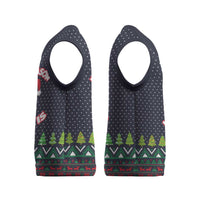 The Season To Be Jolly Siberian Husky Xmas Ball Christmas Knitted V-Neck Vest Xmas Holiday Patterns - Wonder Print Shop