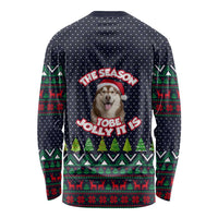 The Season To Be Jolly Siberian Husky Xmas Ball Christmas Long Sleeve Shirt Xmas Holiday Patterns - Wonder Print Shop