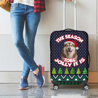 The Season To Be Jolly Siberian Husky Xmas Ball Christmas Luggage Cover Xmas Holiday Patterns - Wonder Print Shop
