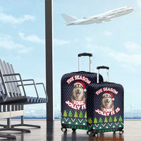 The Season To Be Jolly Siberian Husky Xmas Ball Christmas Luggage Cover Xmas Holiday Patterns - Wonder Print Shop