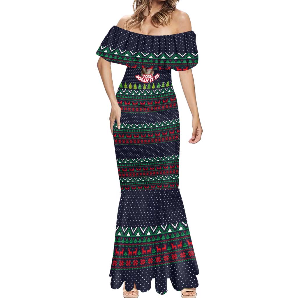 The Season To Be Jolly Siberian Husky Xmas Ball Christmas Mermaid Dress Xmas Holiday Patterns - Wonder Print Shop