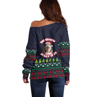 The Season To Be Jolly Siberian Husky Xmas Ball Christmas Off Shoulder Sweater Xmas Holiday Patterns - Wonder Print Shop