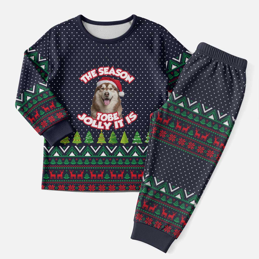 The Season To Be Jolly Siberian Husky Xmas Ball Christmas Pajama Set Xmas Holiday Patterns - Wonder Print Shop