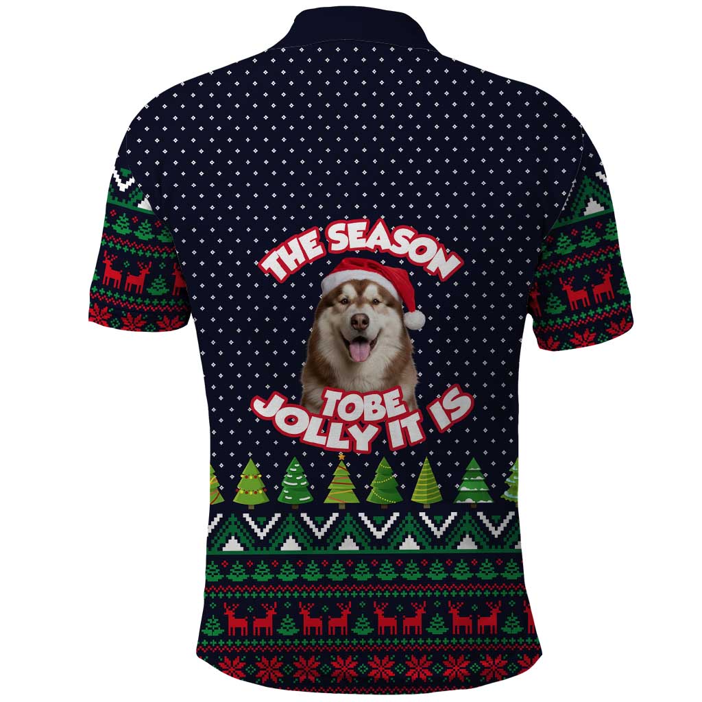The Season To Be Jolly Siberian Husky Xmas Ball Christmas Polo Shirt Xmas Holiday Patterns - Wonder Print Shop