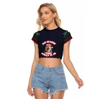 The Season To Be Jolly Siberian Husky Xmas Ball Christmas Raglan Cropped T Shirt Xmas Holiday Patterns - Wonder Print Shop