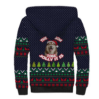 The Season To Be Jolly Siberian Husky Xmas Ball Christmas Sherpa Hoodie Xmas Holiday Patterns - Wonder Print Shop